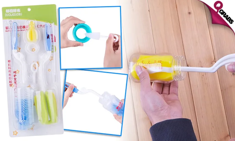 6-Piece Bottle Cleaning Set!
